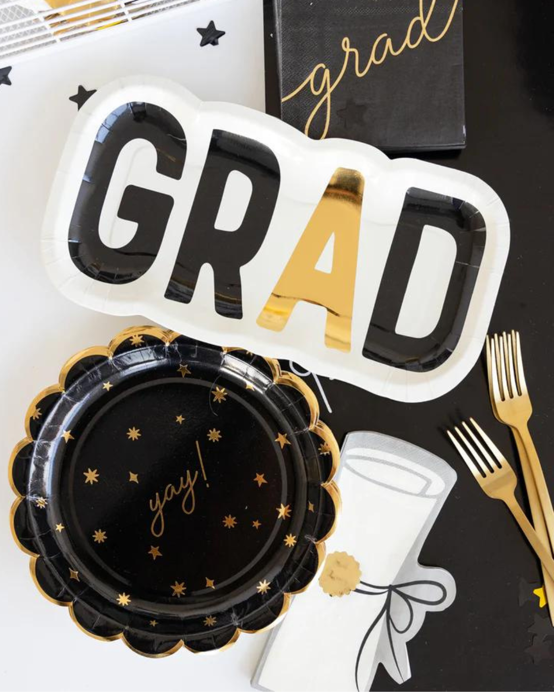 SCRIPT GRAD PAPER COCKTAIL NAPKIN