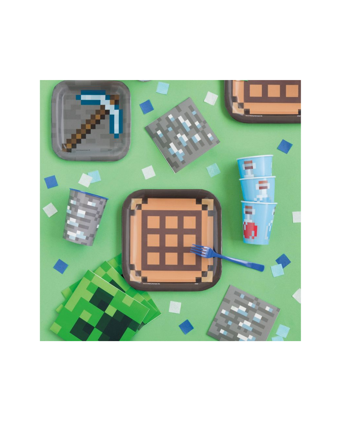 MINECRAFT SQUARE DINNER PLATES