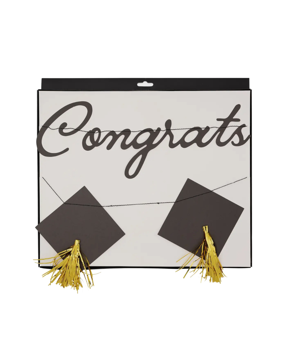 CONGRATS GRAD CAP BANNER SET