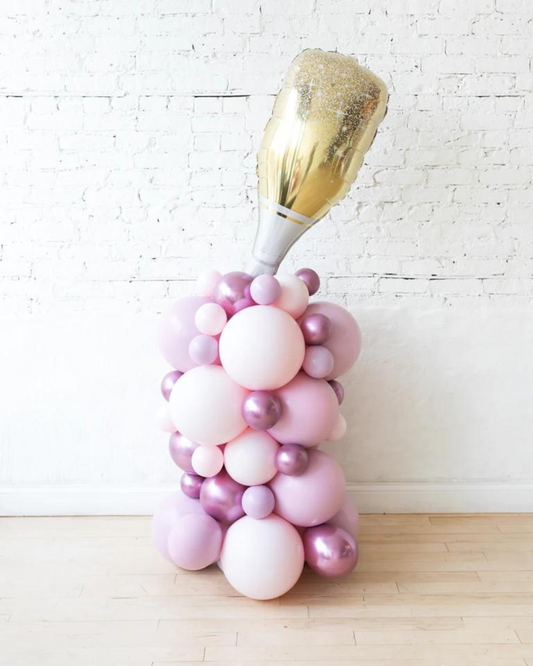 MAUVE CHAMPAGNE BALLOON COLUMN