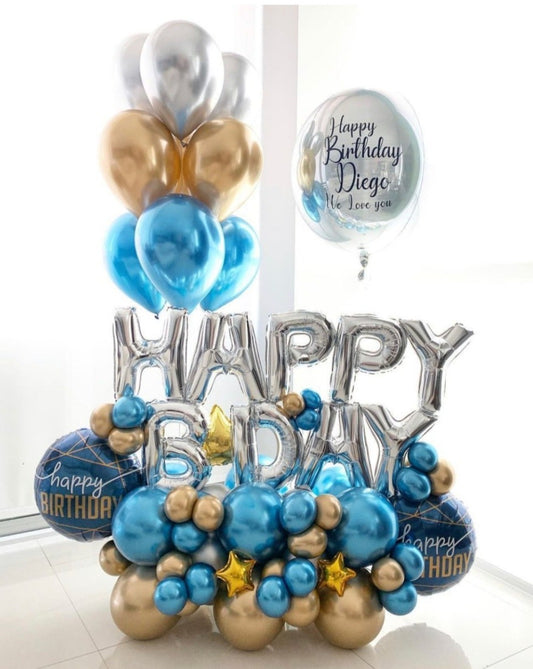 Navy Balloon Bouquet