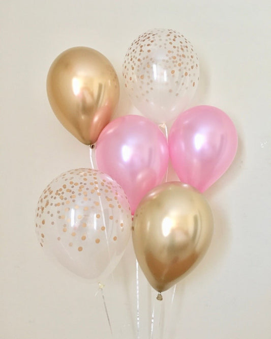 Gold and Pink Balloon Bundle