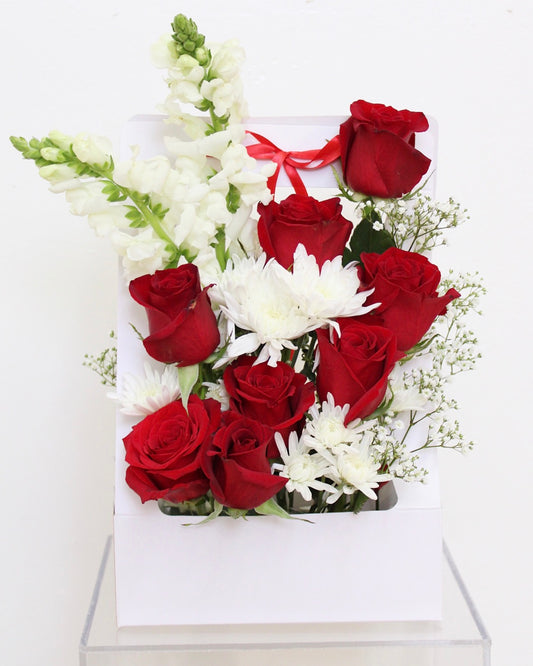 Red Rose Basket Arrangement