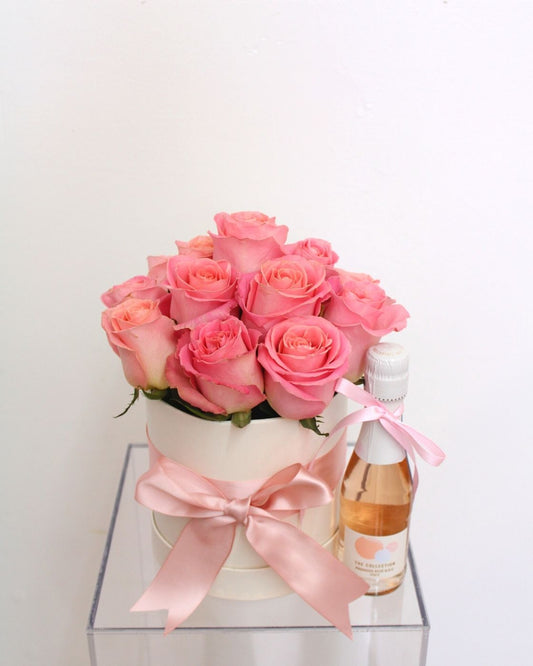 Pink Rose Box Bouquet