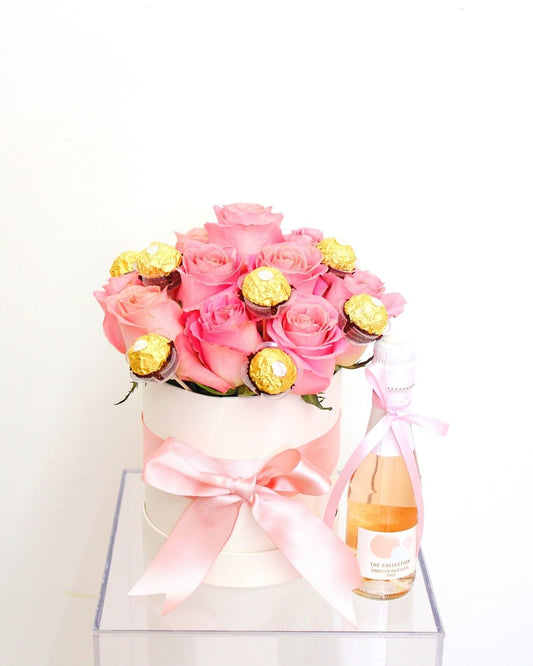 Rose and Ferrero Rocher Chocolate Box Bouquet