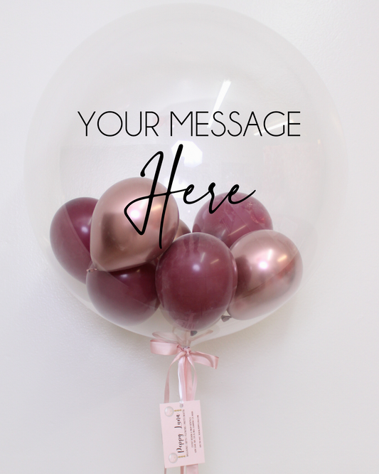 Rose Gold & Burgundy Bubble Balloon